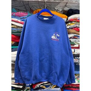 Puma Blue Crewneck Sweatshirt with Small Front Logo